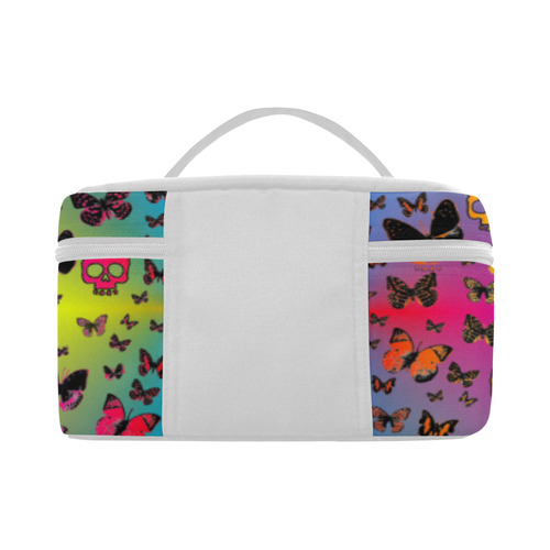 Rainbow Skulls & Butterflies Lunch Bag/Large (Model 1658)