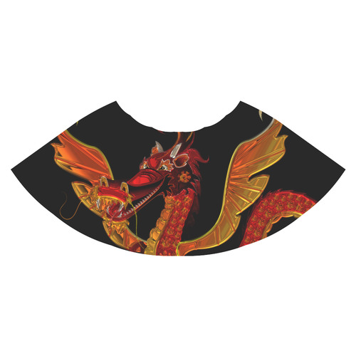 Awesome Metallic Gleaming Dragon Athena Women's Short Skirt (Model D15)