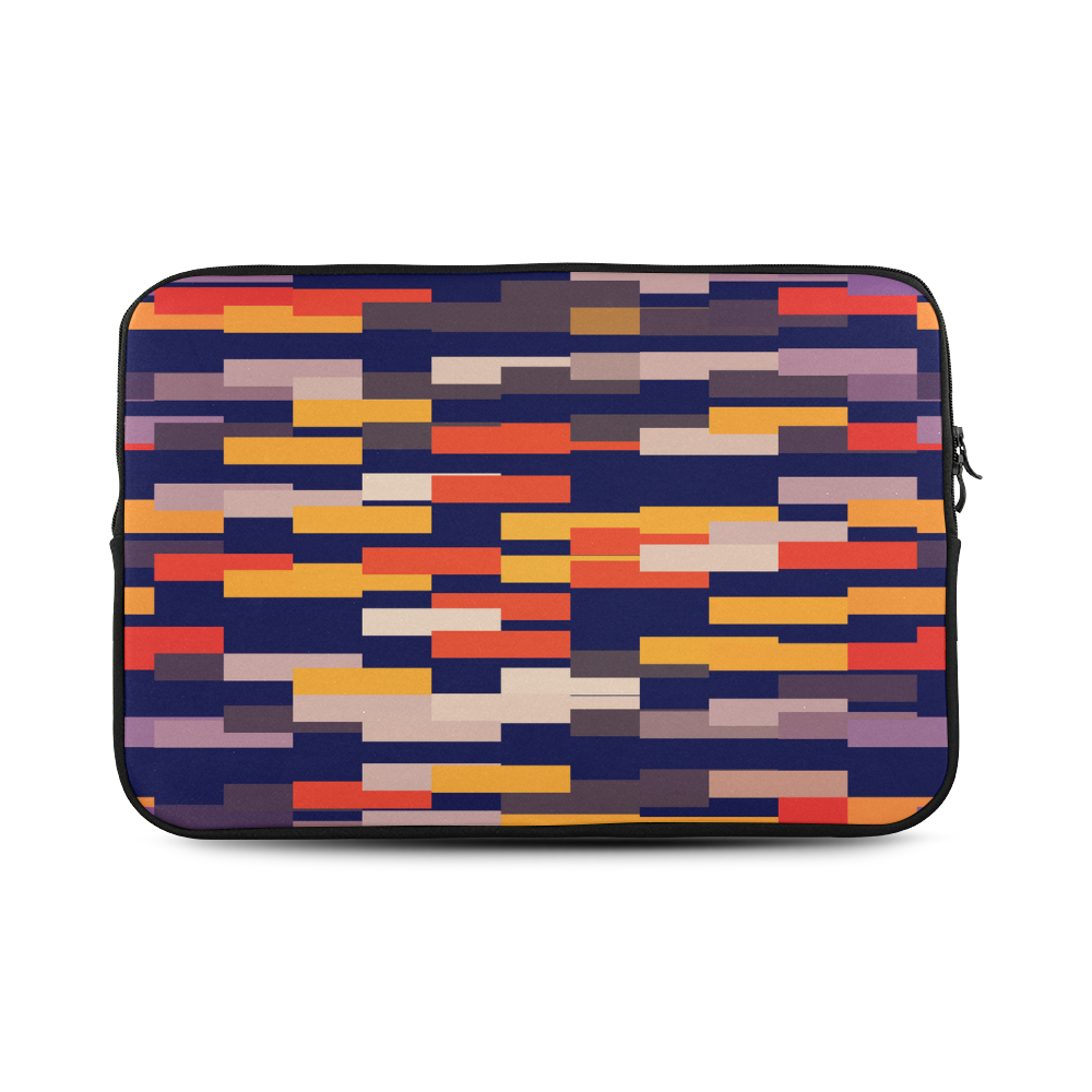 Rectangles in retro colors Custom Sleeve for Laptop 17"