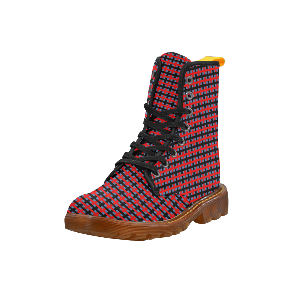 RED CHECKER Martin Boots For Women Model 1203H