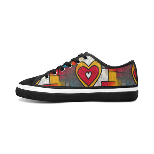 That is my heart by Popart Lover Women's Canvas Zipper Shoes/Large Size (Model 001)