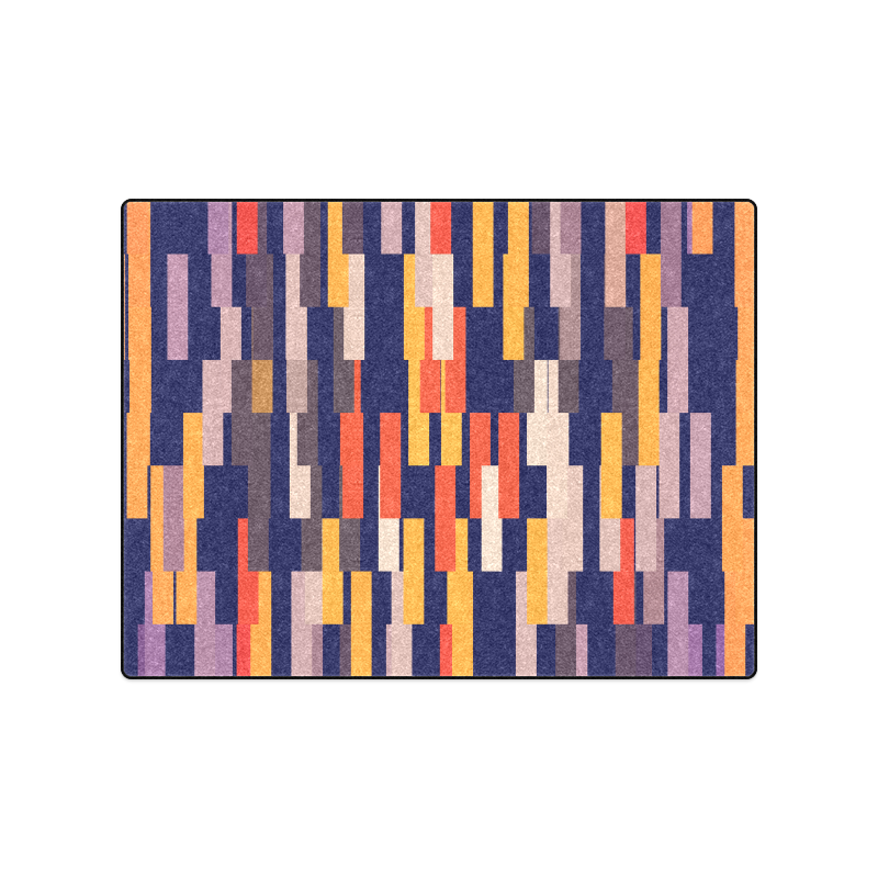 Rectangles in retro colors Blanket 50"x60"