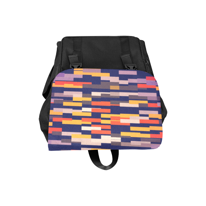 Rectangles in retro colors Casual Shoulders Backpack (Model 1623)