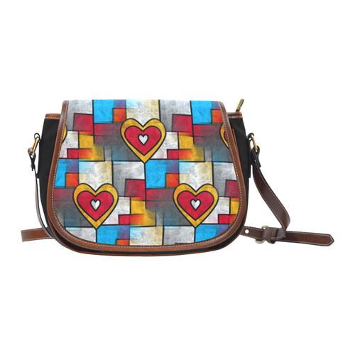 That is my heart by Popart Lover Saddle Bag/Small (Model 1649)(Flap Customization)