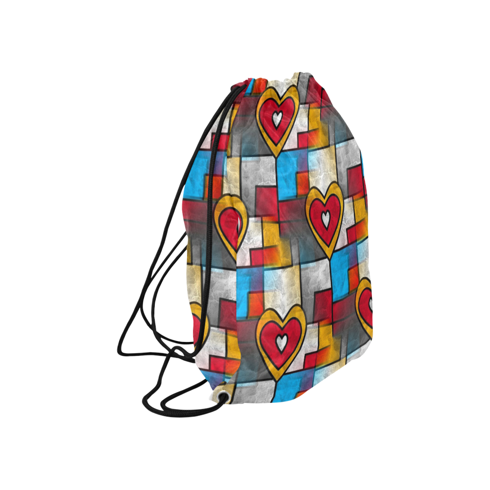 That is my heart by Popart Lover Large Drawstring Bag Model 1604 (Twin Sides)  16.5"(W) * 19.3"(H)