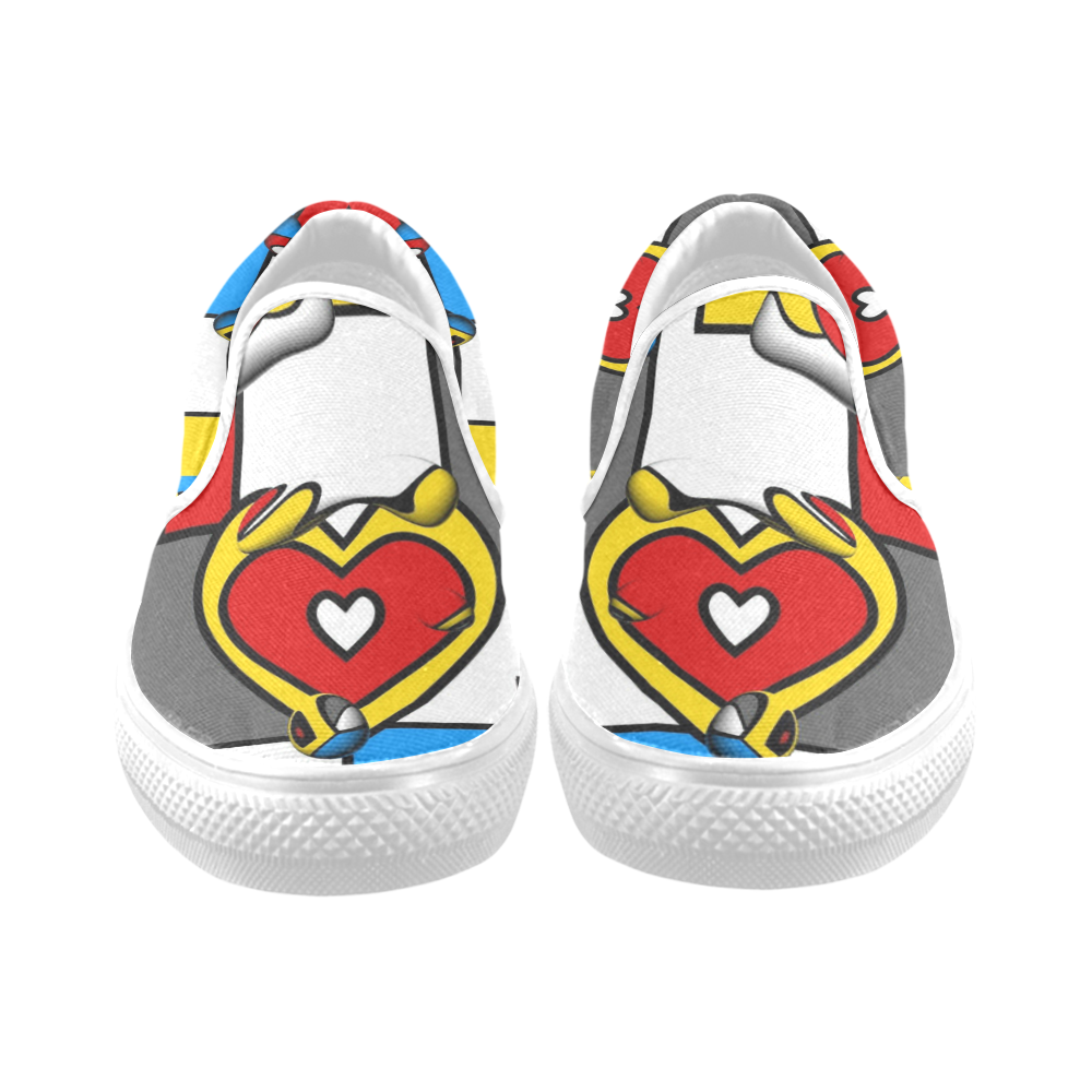 Right in the heart by Nico Bielow Women's Unusual Slip-on Canvas Shoes (Model 019)