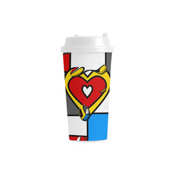 Right in the heart by Nico Bielow Double Wall Plastic Mug