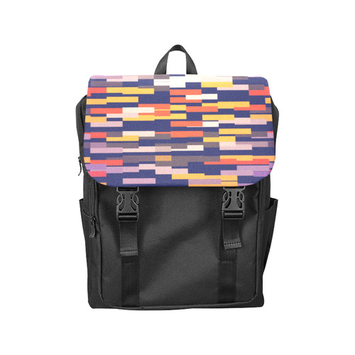 Rectangles in retro colors Casual Shoulders Backpack (Model 1623)