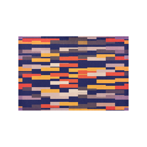 Rectangles in retro colors Placemat 12''x18''