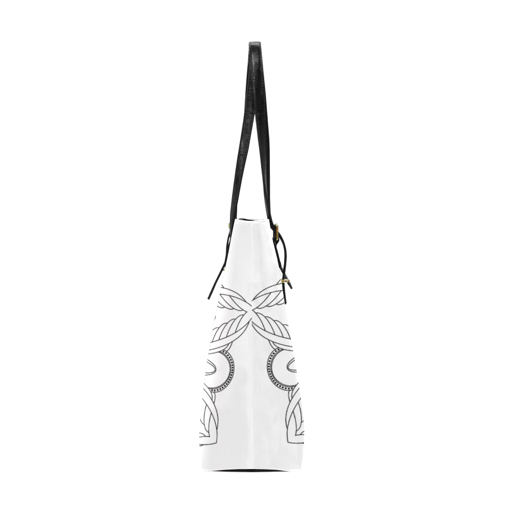 Black and white Euramerican Tote Bag/Small (Model 1655)