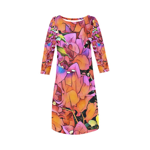Floral Dreams 15 by JamColors Round Collar Dress (D22)