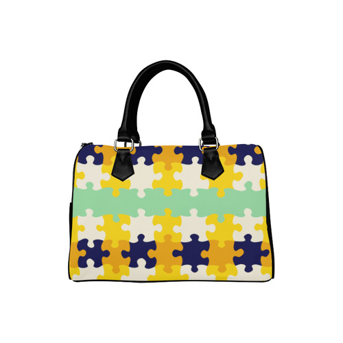 Puzzle pieces Boston Handbag (Model 1621)