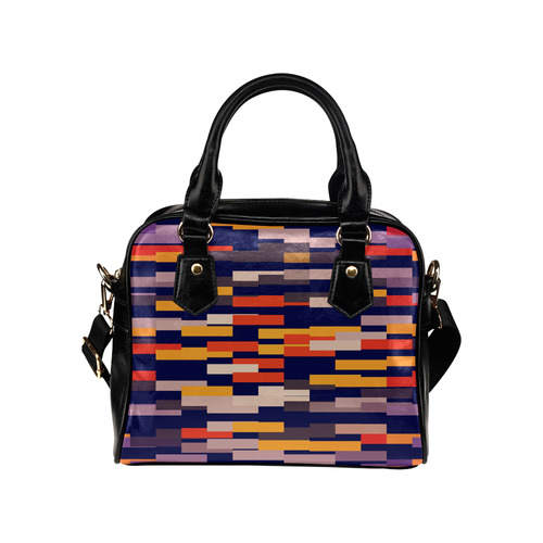 Rectangles in retro colors Shoulder Handbag (Model 1634)