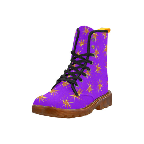 PURPLE SPARKLES Martin Boots For Women Model 1203H