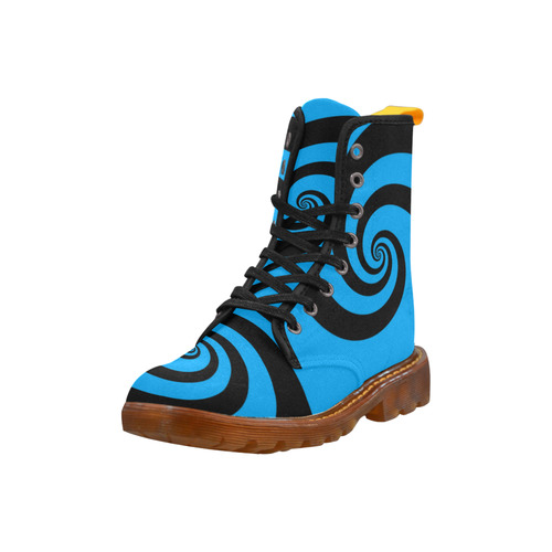 BLACK & BLUE SWIRL Martin Boots For Women Model 1203H