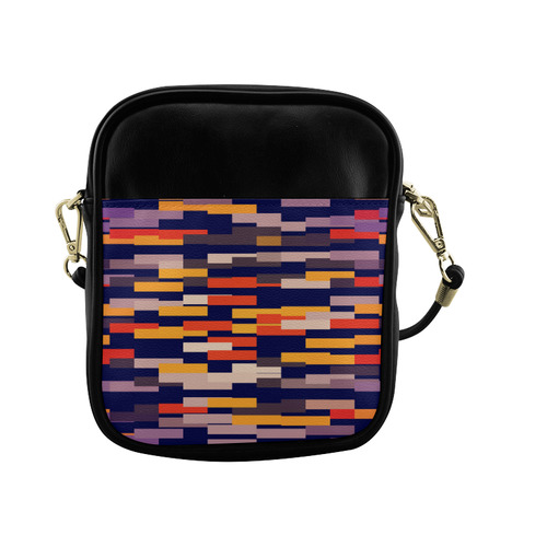 Rectangles in retro colors Sling Bag (Model 1627)