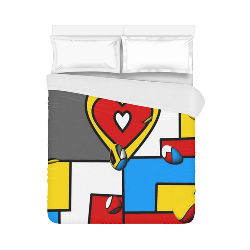Right in the heart by Nico Bielow Duvet Cover 86"x70" ( All-over-print)