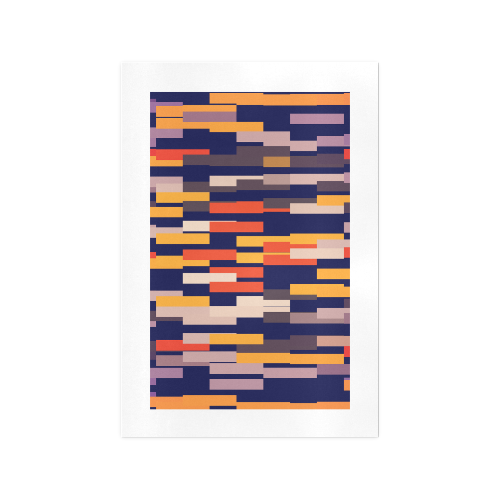 Rectangles in retro colors Art Print 13‘’x19‘’