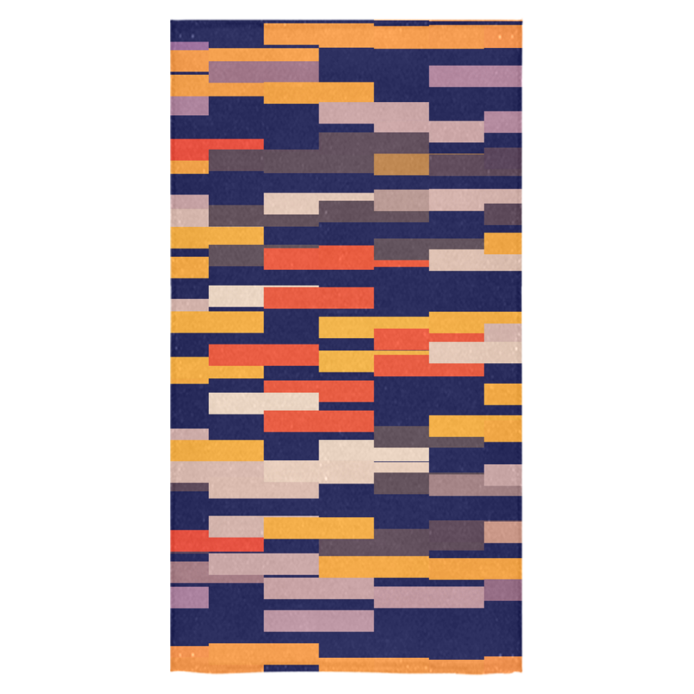 Rectangles in retro colors Bath Towel 30"x56"