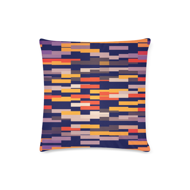 Rectangles in retro colors Custom Zippered Pillow Case 16"x16"(Twin Sides)