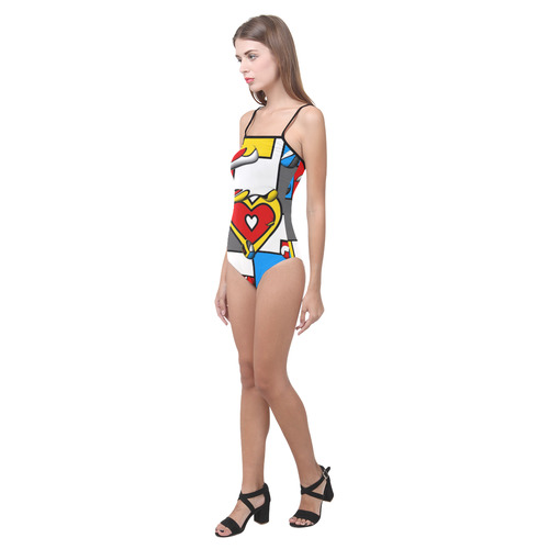 Right in the heart by Nico Bielow Strap Swimsuit ( Model S05)