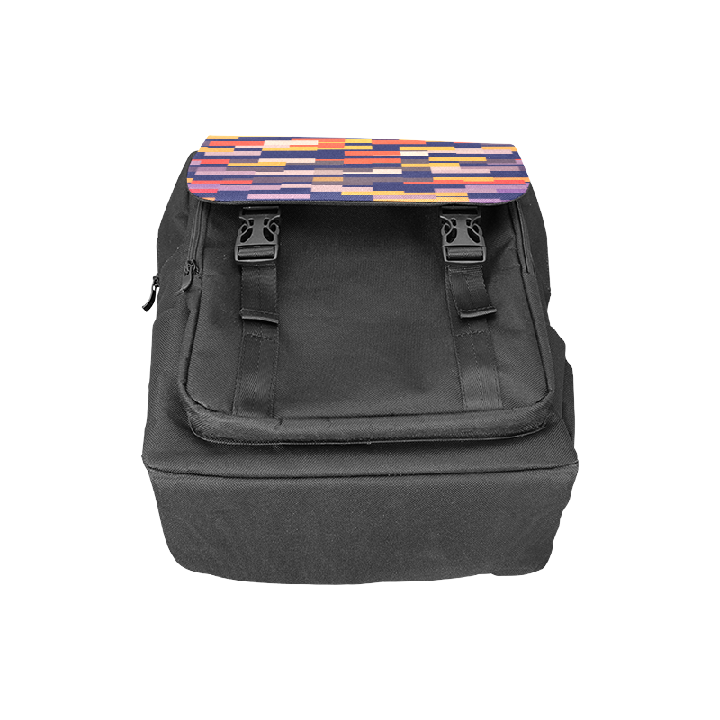 Rectangles in retro colors Casual Shoulders Backpack (Model 1623)