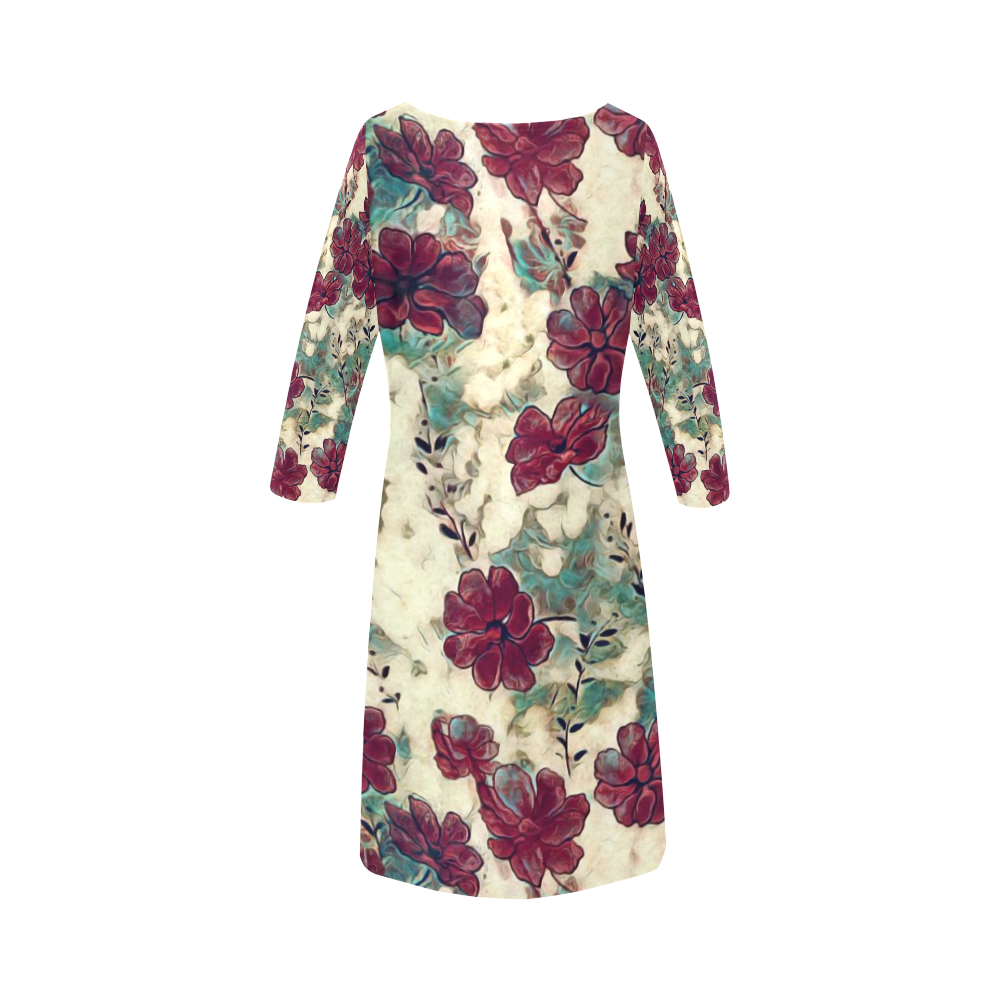 Floral Dreams 10 by JamColors Round Collar Dress (D22)