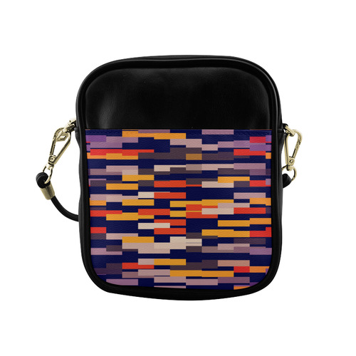 Rectangles in retro colors Sling Bag (Model 1627)