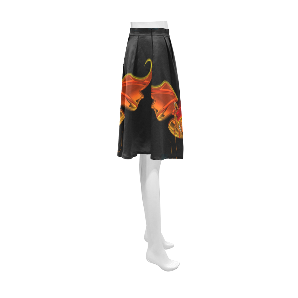 Awesome Metallic Gleaming Dragon Athena Women's Short Skirt (Model D15)