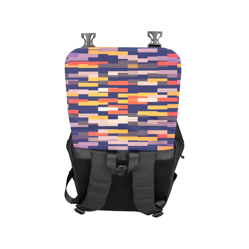 Rectangles in retro colors Casual Shoulders Backpack (Model 1623)