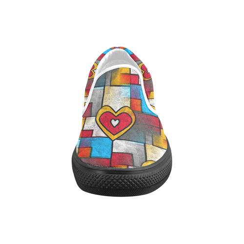 That is my heart by Popart Lover Women's Unusual Slip-on Canvas Shoes (Model 019)