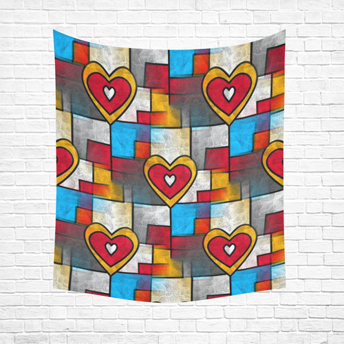 That is my heart by Popart Lover Cotton Linen Wall Tapestry 51"x 60"
