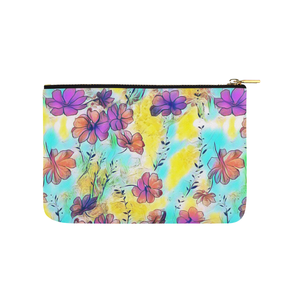 Floral Dreams 12 by JamColors Carry-All Pouch 9.5''x6''