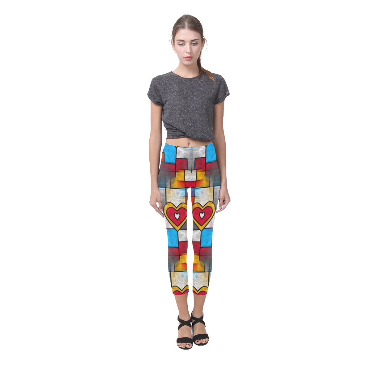 That is my heart by Popart Lover Capri Legging (Model L02)