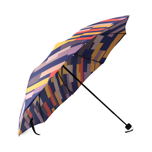 Rectangles in retro colors Foldable Umbrella (Model U01)