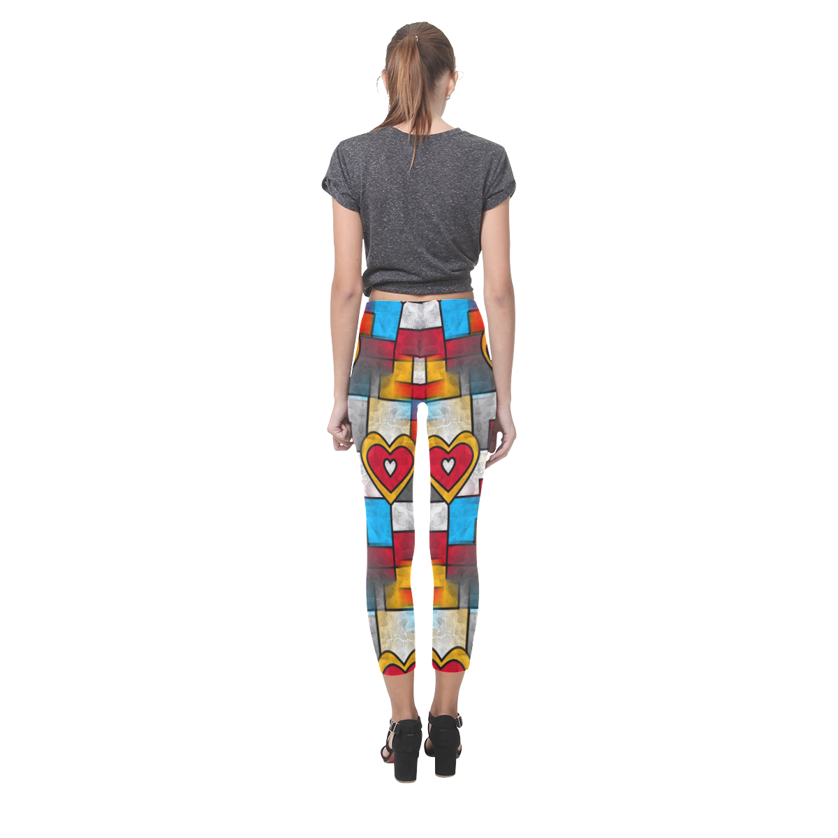 That is my heart by Popart Lover Capri Legging (Model L02)