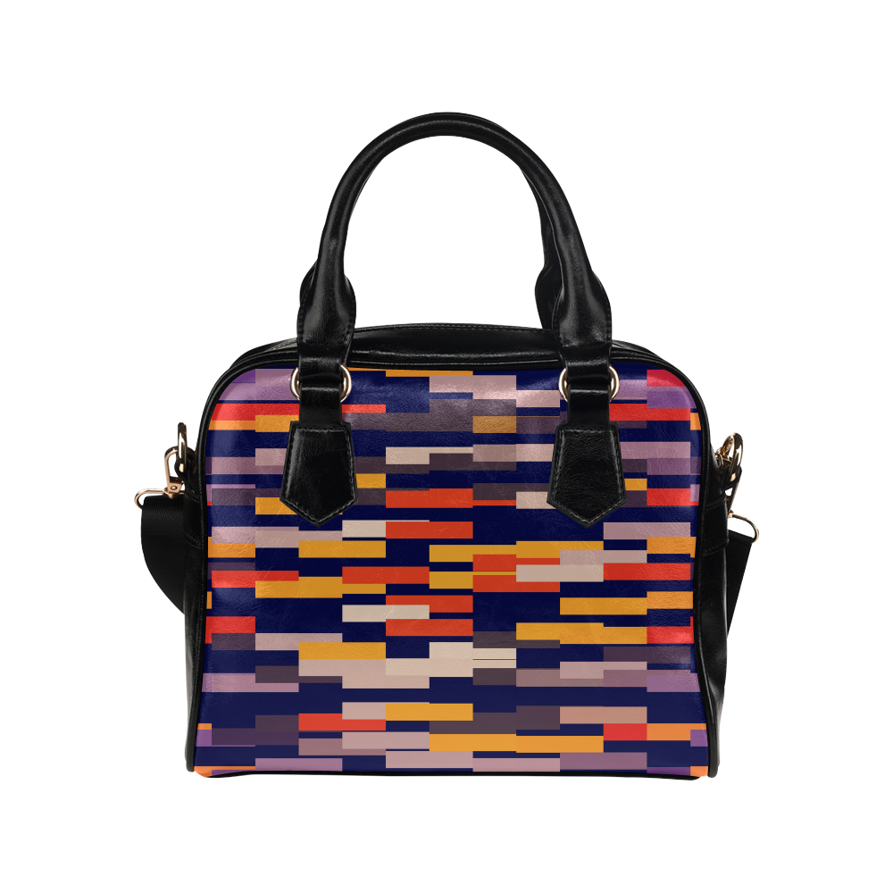 Rectangles in retro colors Shoulder Handbag (Model 1634)