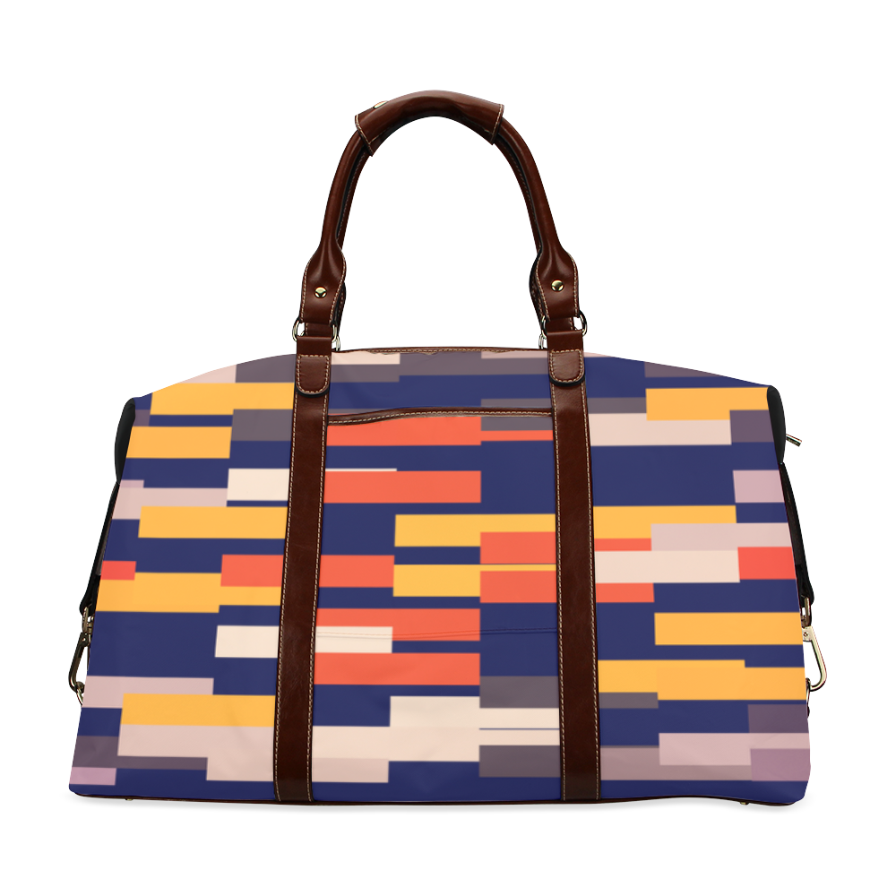 Rectangles in retro colors Classic Travel Bag (Model 1643) Remake