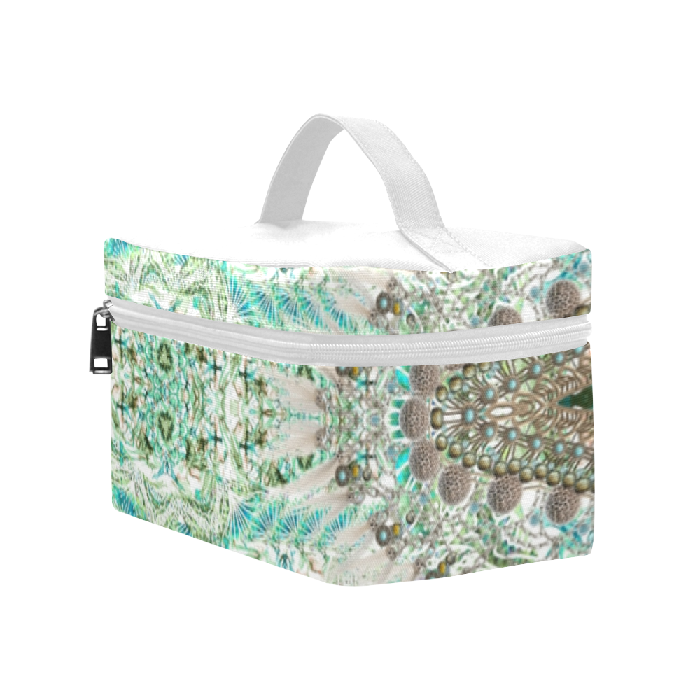 BUTTERFLY DANCE TEAL V Cosmetic Bag/Large (Model 1658)