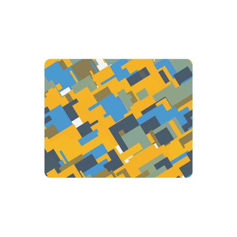 Blue yellow shapes Rectangle Mousepad