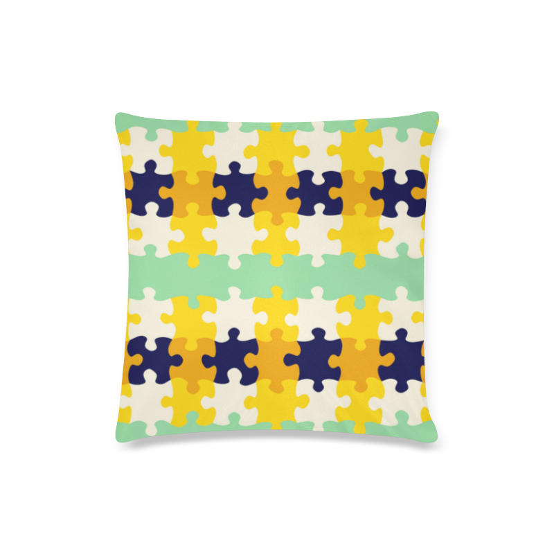 Puzzle pieces Custom Zippered Pillow Case 16"x16"(Twin Sides)