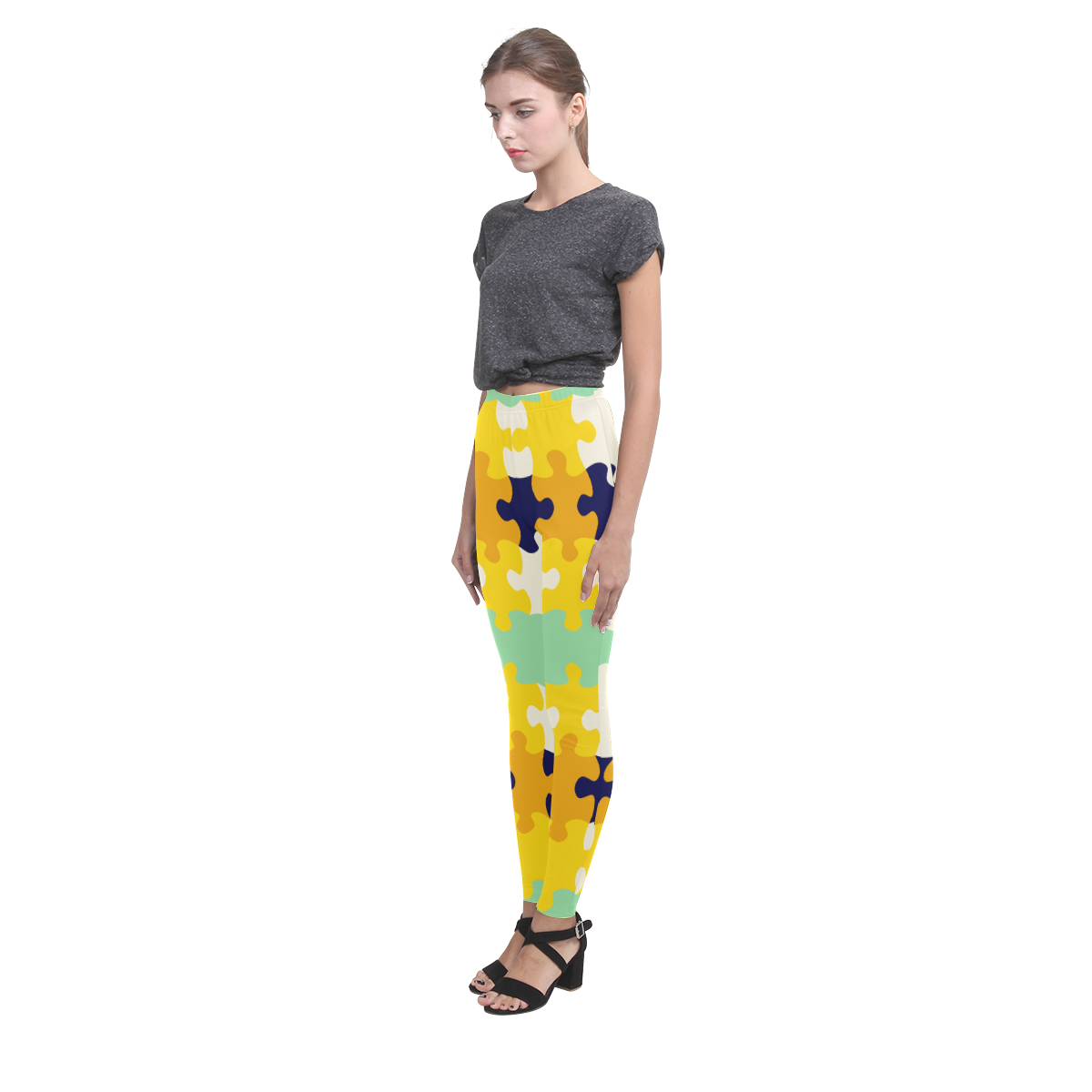 Puzzle pieces Cassandra Women's Leggings (Model L01)