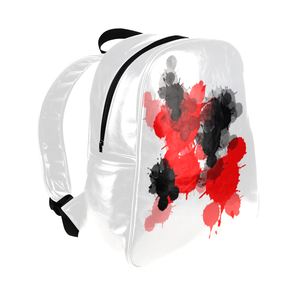 Ink Splatter Multi-Pockets Backpack (Model 1636)
