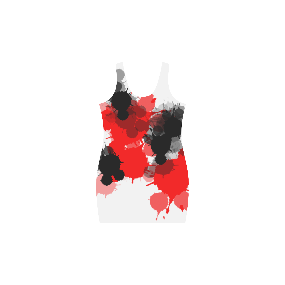 Ink Splatter Medea Vest Dress (Model D06)