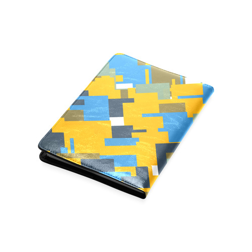 Blue yellow shapes Custom NoteBook A5