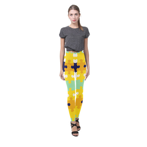 Puzzle pieces Cassandra Women's Leggings (Model L01)