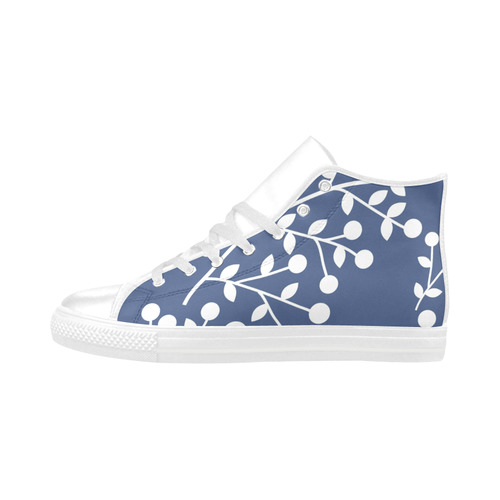 Seamless_pattern Aquila High Top Microfiber Leather Women's Shoes (Model 032)