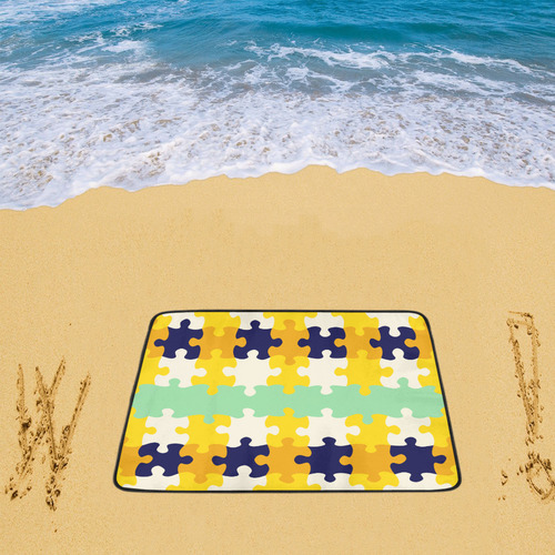 Puzzle pieces Beach Mat 78"x 60"