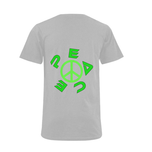 green PEace Men's V-Neck T-shirt (USA Size) (Model T10)
