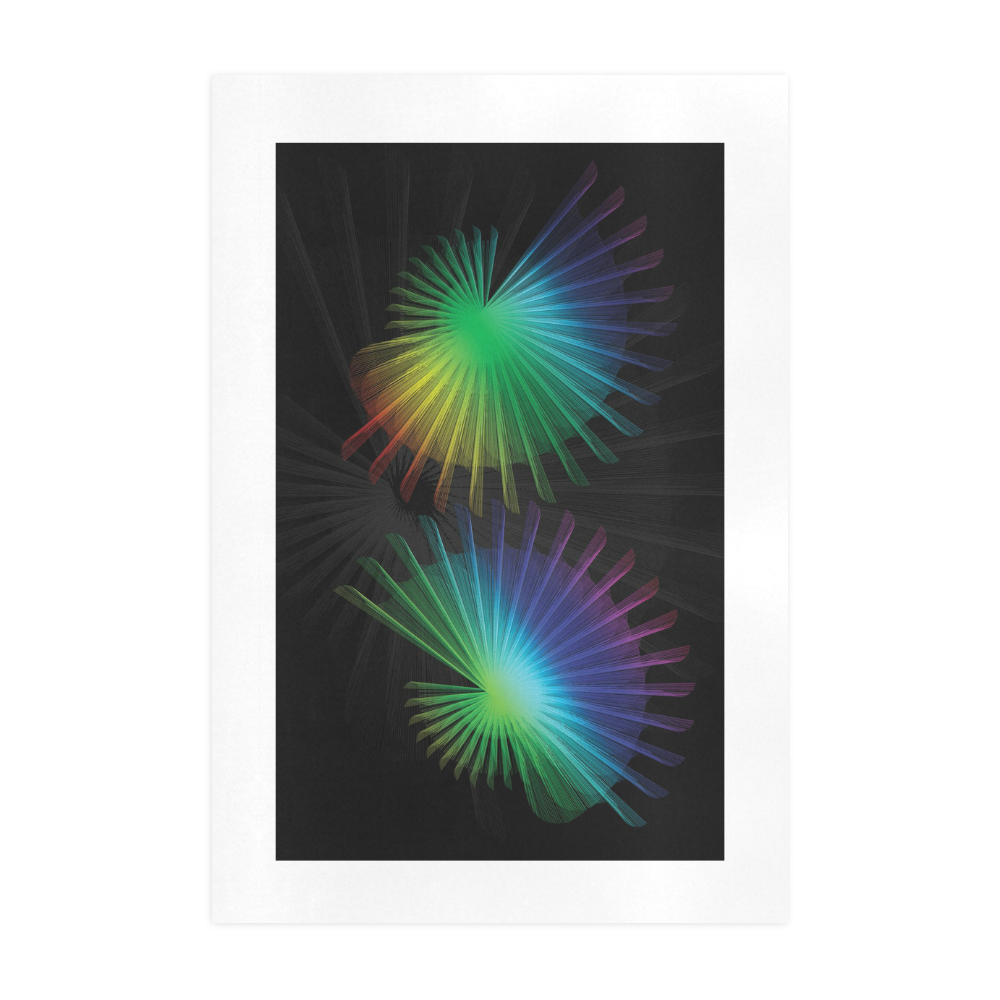 Rainbow Fan Art Print 19‘’x28‘’